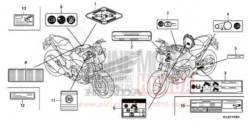 ETIQUETTE DE PRECAUTIONS NC700SDE de 2014